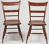 Pair of Fancy Paint-Decorated Windsor Chairs