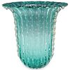 "Toso" Murano Green Glass Vase