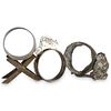 (3Pc) Silver Figural Napkin Ring Grouping