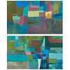 JORGE FLORES, Untitled, Signed on both sides, Acrylic on wood, double view, 68.8 x 41.3" (175 x 105 cm) each, Pieces: 2