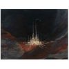LEONARDO NIERMAN, Ciudad encantada, Signed, Acrylic on masonite, 23.6 x 31.4" (60 x 80 cm)