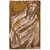 CHUCHO REYES, Cristo sedente, Signed, Aniline on tissue paper, 29.9 x 19" (76 x 48.5 cm), Certificate