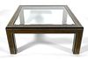Bernard Rohne Etched Brass Coffee Table