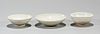 Group of Three Chinese White Glazed Ceramic Bowls