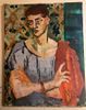  John Ulbricht,  Oil on canvas, Portrait of Woman, Oil on canvas 