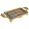 Chinoiserie Champleve Bronze Tray