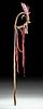 19th C. Native American Great Plains Wood Coup Staff