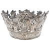 CROWN FOR RELIGIUS FIGURE* MEXICO, 18TH CENTURY Embossed and chiselled silver 5.1" (13 cm) diameter 367 g