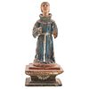 FRANCISCAN SAINT MEXICO, 18TH CENTURY Polychrome wood carving 12.9" (33 cm) tall