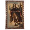 ST RAPHAEL ARCHANGEL MEXICO, EARLY 18TH CENTURY Oil on canvas Conservation and restoration details 38.9 x 23.6" (99 x 60 cm)