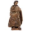 SAN JOSÉ MEXICO, 18TH CENTURY Gilded and polychrome wood carving 16.5" (42 cm) tall