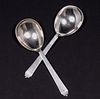 Georg Jensen Sterling Silver "Pyramid" Serving Spoons