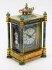 Brass Cloisonne Enamel Portrait Regulator Clock
