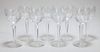 8PC Waterford Cut Crystal Wine Glasses