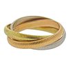 Cartier Vintage 18k Ribbed Gold Rolling Band Ring 