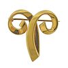 Tiffany & Co Picasso 18k Gold Aries Zodiac Sign Brooch