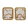 Maggie Hayes Inc 18k Gold Yellow Crystal Earrings 