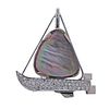 18k Gold Diamond Abalone Sailing Boat Brooch  Pin 