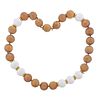 Trianon 18k Gold Wood White Agate Bead Necklace