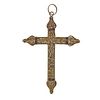Antique 14k Gold Filigree Large Cross Pendant