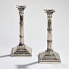 Pair of American Silver Candlesticks