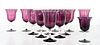 Set of (13) Carder Steuben Amethyst Wine Goblets