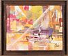 Mid-Century Modernist, Signed, Oil on Board