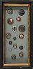 Framed Collection of Enameled Buttons
