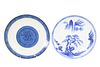 (2) Japanese Blue and White Plates