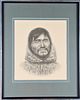Portrait of an Inuit Man, Signed Lithograph