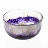 A signed Blue John bowlTreak Cliff Blue Vein Of steep-sided circular form with a band of amethyst ve
