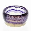 A small Blue John bowl. Millers Vein Of hemispherical form with good parallel banding, 34mm diameter