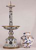 Chinese Cloisonne Pricket Stick and Ginger Jar