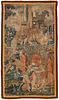 ANTIQUE FRENCH SILK&WOOL TAPESTRY 17TH CENTURY. 5 ft 4 in x 3 ft (1.63 m x 0.91 m).