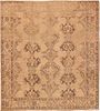 ANTIQUE TURKISH OUSHAK AREA RUG. 11 ft 9 in x 10 ft 8 in (3.58 m x 3.25 m)