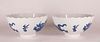 Pair Chinese Porcelain 'Dragon' Bowls with Marks