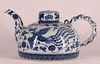 Chinese Blue and White Porcelain Covered Teapot