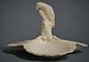 Creamware Sweet Meat Dish with Parrot Finial