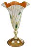 Quezal Iridescent Art Glass Pedestal Vase