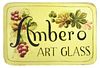 "Ambero Art Glass" Advertising Plaque