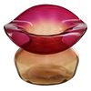 Libbey Amberina Glass Bud Vase