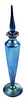 Blue Favrile Art Glass Perfume Bottle and Stopper