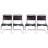 4 Mies Van Der Rohe MR Leather Chairs For Knoll