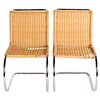 Pair of Mies Van Der Rohe MR Chairs for Knoll