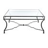 Large Contemporary Glass Top Coffee Table