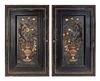 A Pair of Italian Hardstone-Mounted Panels
Height 32 x width 19 1/2 inches.