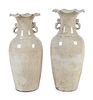 A Pair of Chinese Porcelain Two-Handled Vases
Height 22 1/2 x diameter 11 inches.