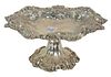 Howard and Company Sterling Silver Tazza with pierce work border, height 4 3/4 inches, diameter 10 1/4 inches, 22.7 t.oz.