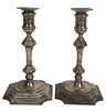 Pair of Sterling Silver Candlesticks, weighted, height 10 1/8 inches. Provenance: From a Newport, Rhode Island historic home, in the same family since