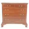 Chippendale Style Mahogany Chest having two over four drawers on ogee feet, signed Irion Furniture Company, height 33 1/2 inches, width 33 inches, top